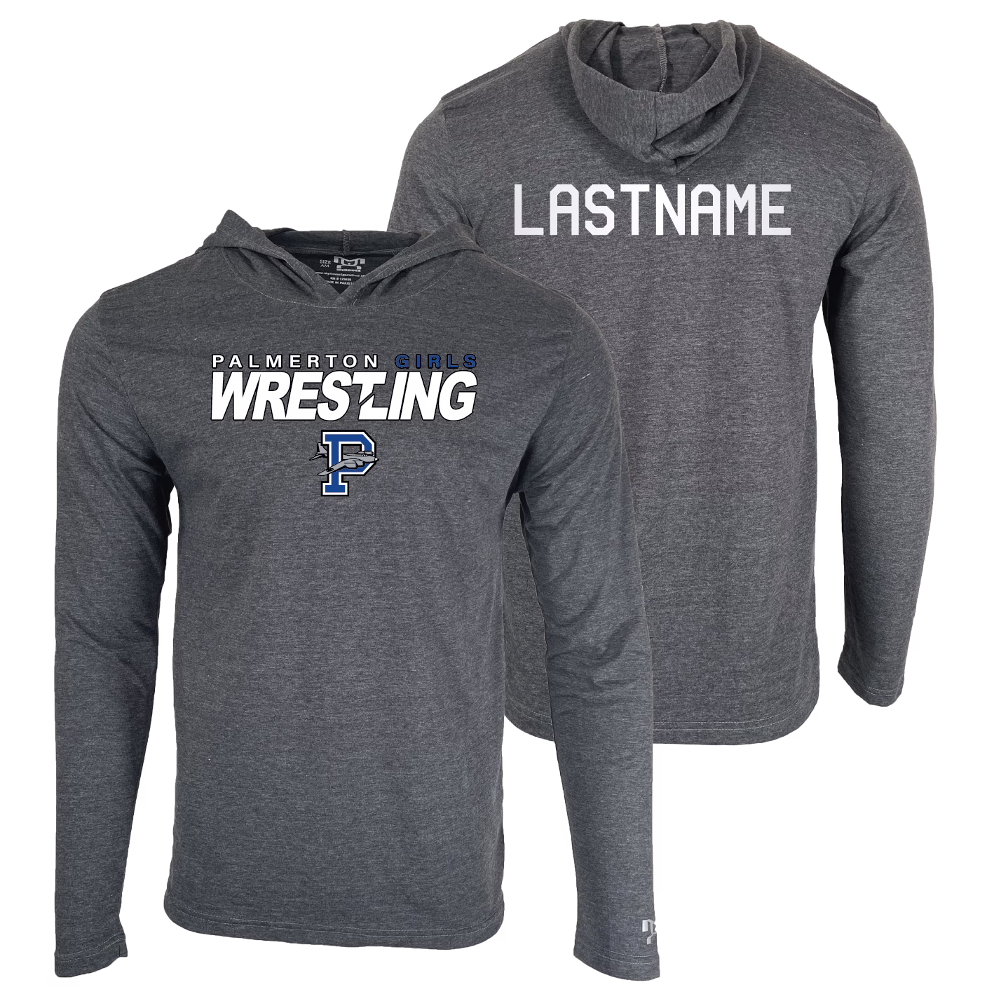 Palmerton GIRLS Wrestling Custom Heat Press Long Sleeve Hoodie T-Shirt