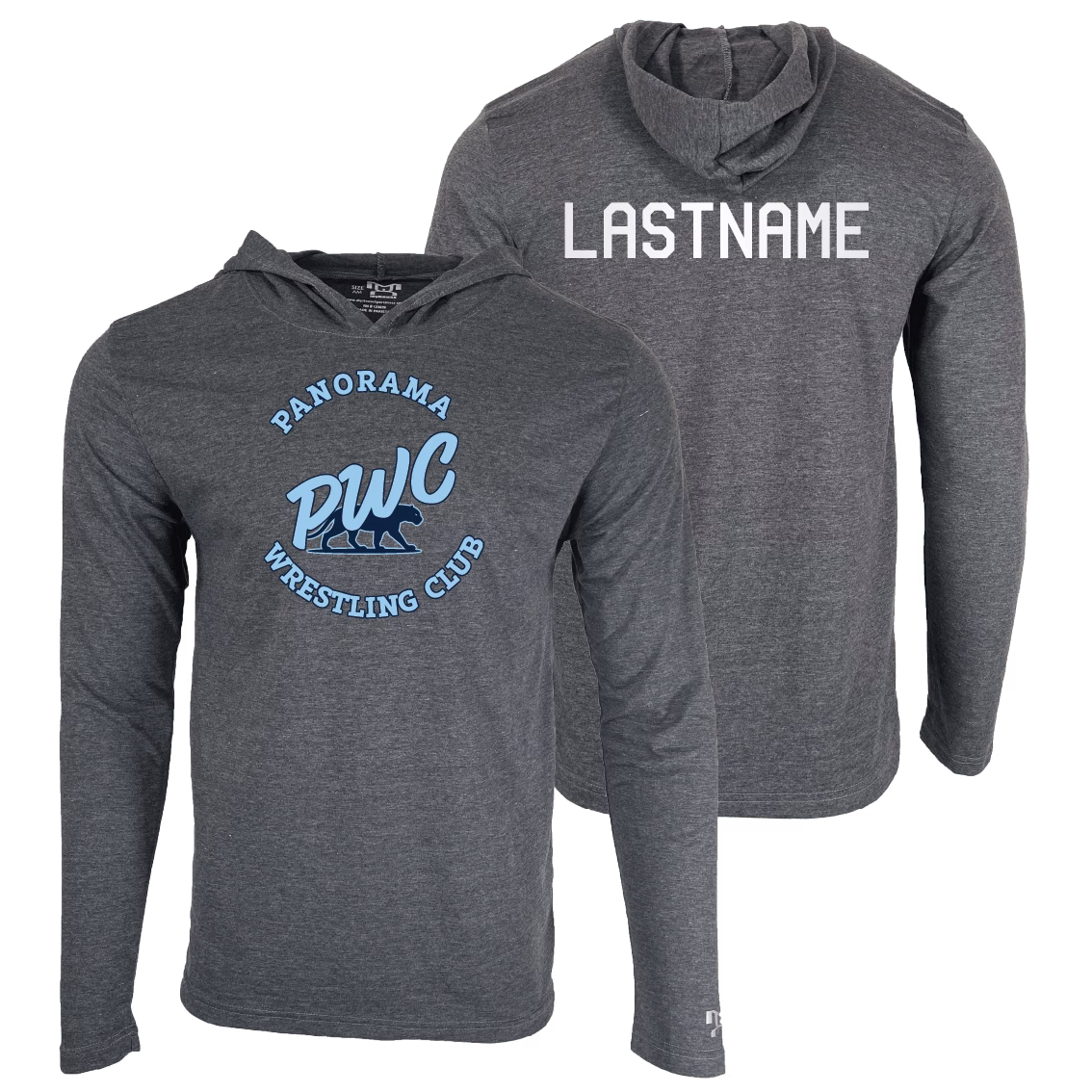 Panorama Wrestling Club Custom Heat Press Long Sleeve Hoodie T-Shirt
