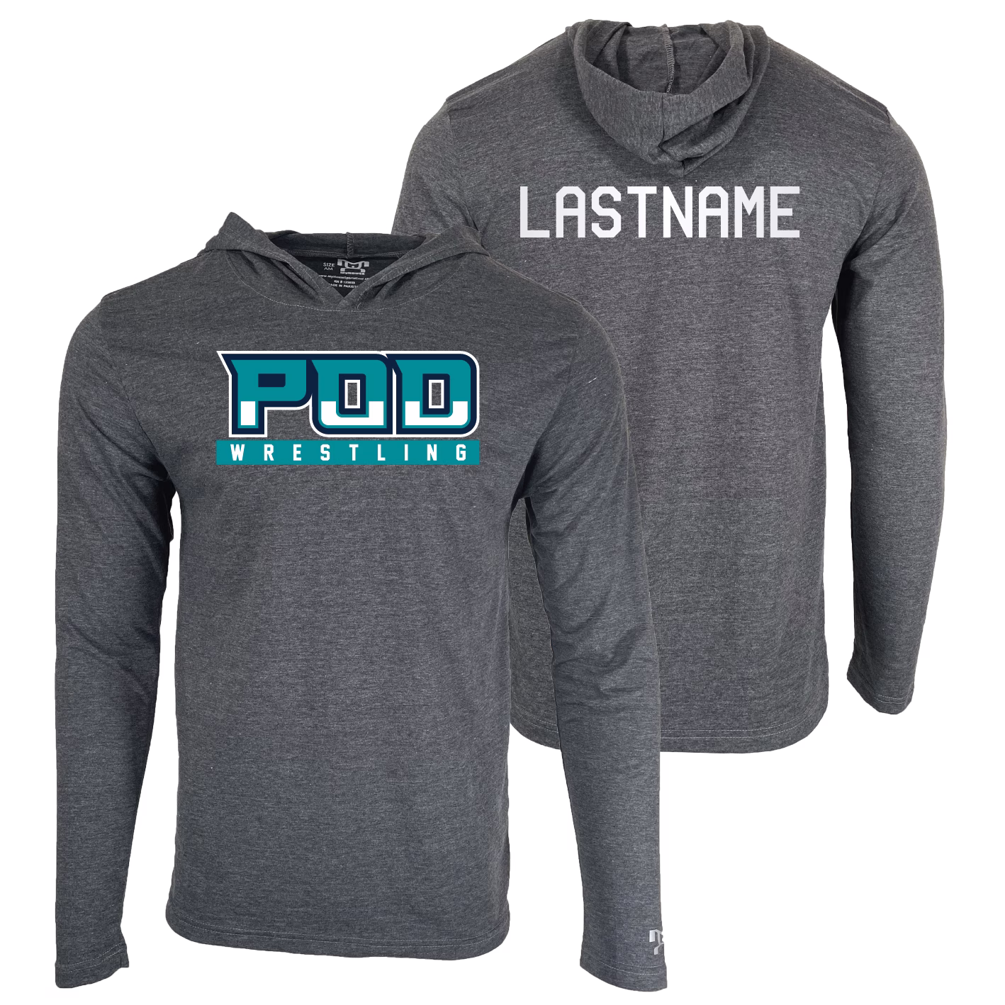 POD Wrestling Club Custom Heat Press Long Sleeve Hoodie T-Shirt