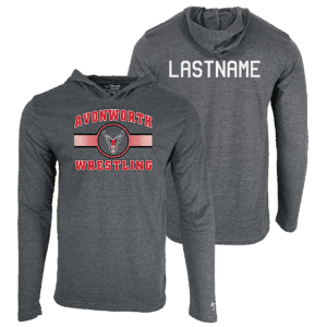 Avonworth Wrestling Club Custom Heat Press Long Sleeve Hoodie T-Shirt