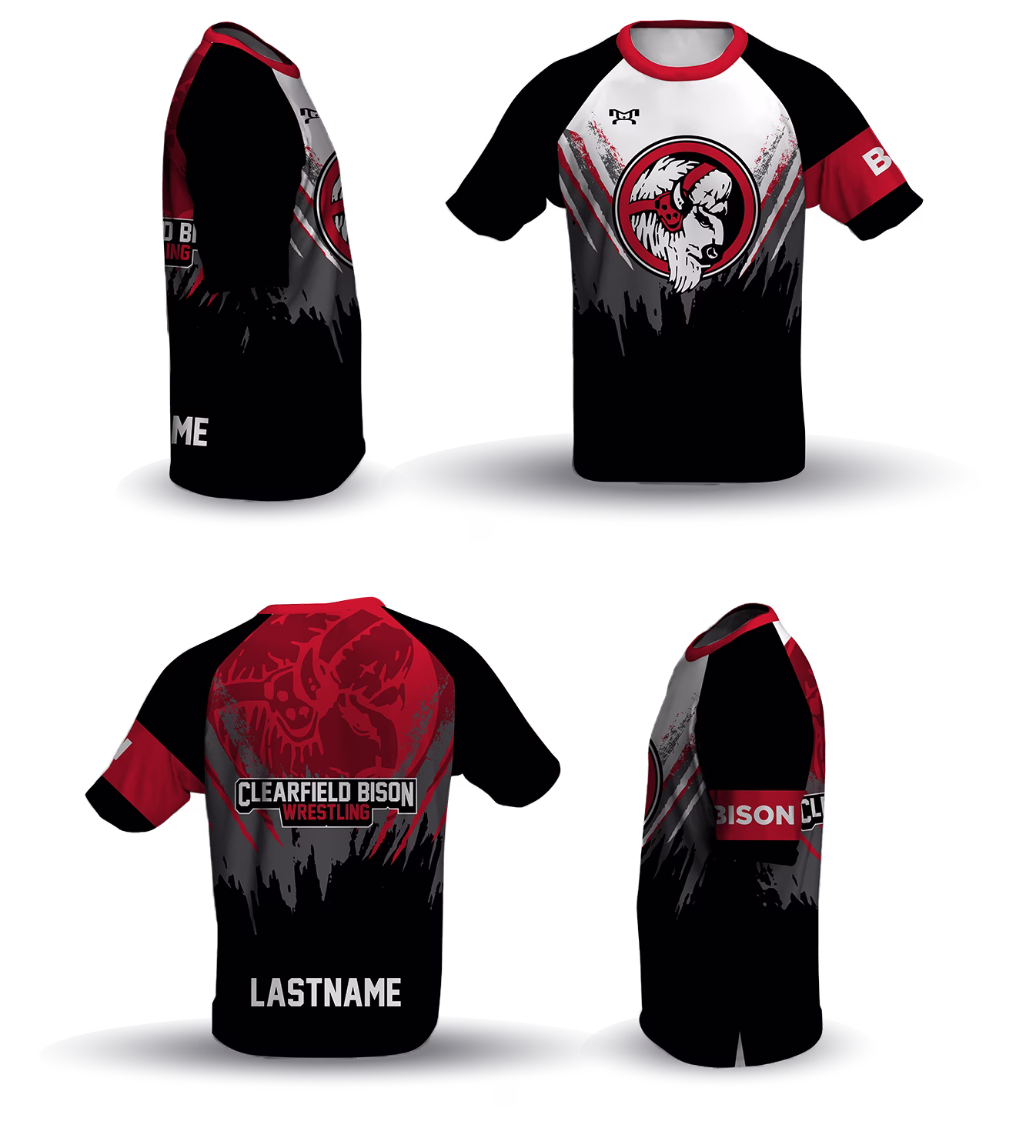 Clearfield Elementary Wrestling Loose Short Sleeve Dri-Fit