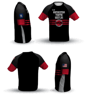 Northwestern Wildcats Youth Wrestling Loose Short Sleeve Dri-Fit