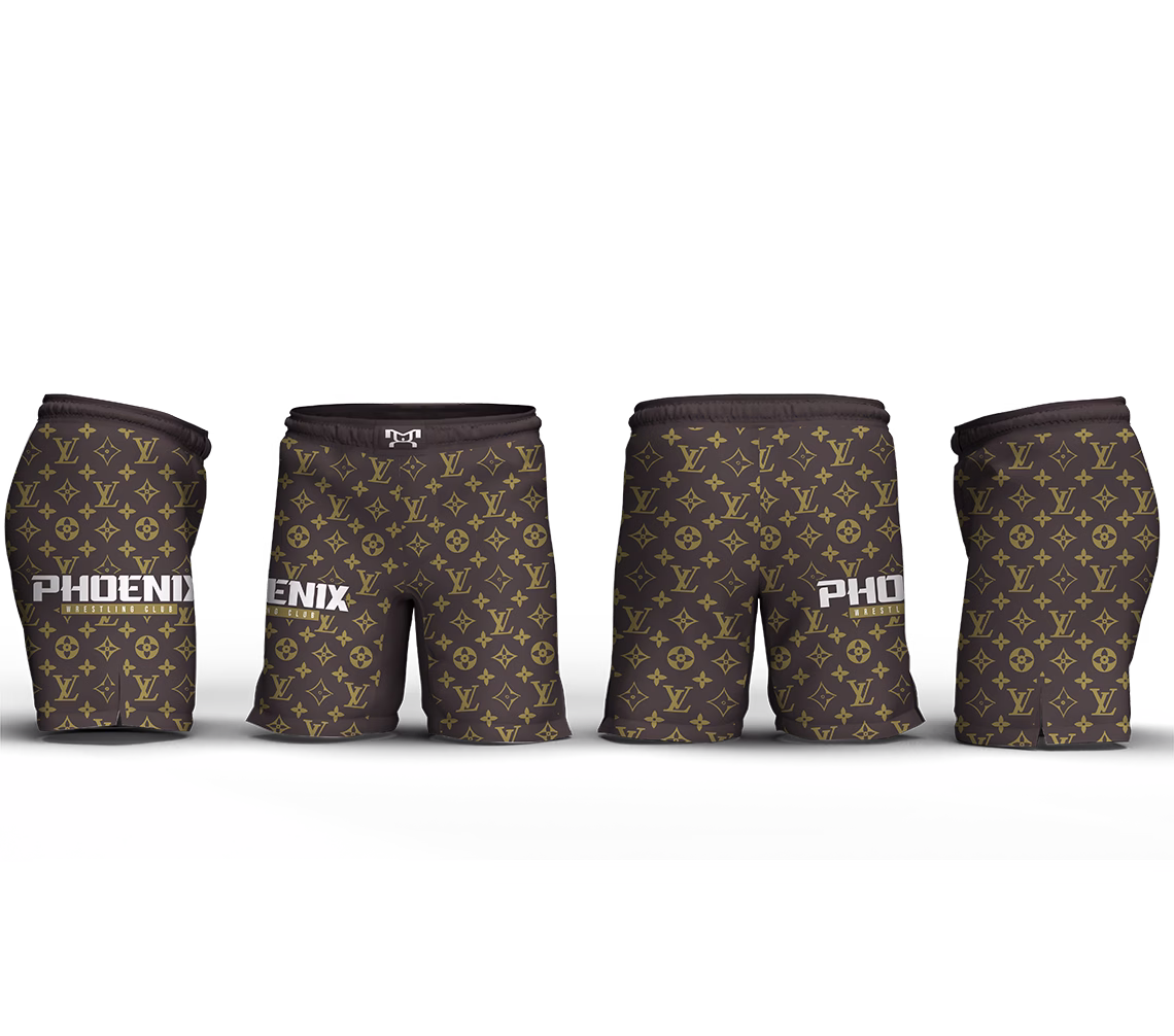 Phoenix Wrestling Club Brown Men's 9" Fight Short