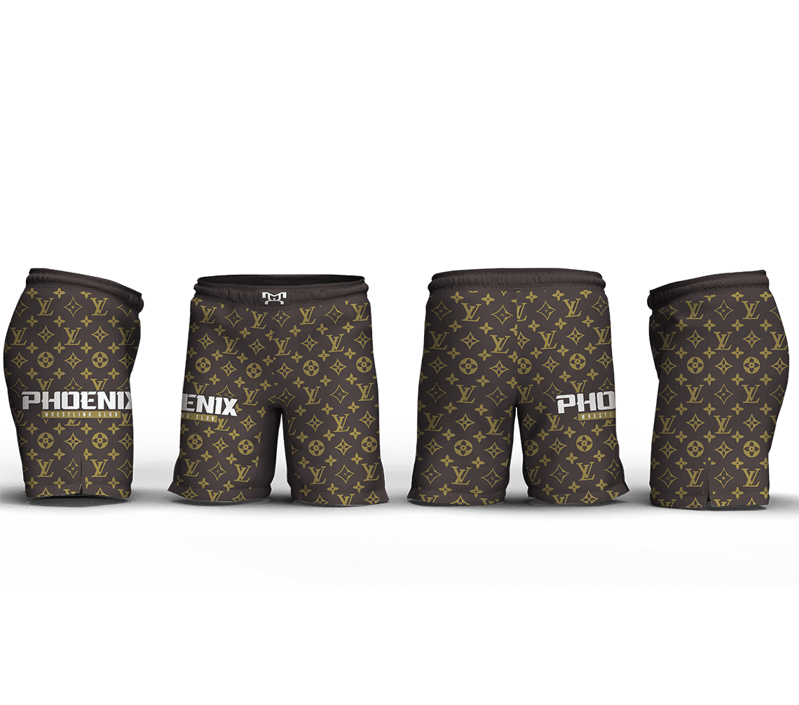 Phoenix Wrestling Club Brown Men's 9" Fight Short