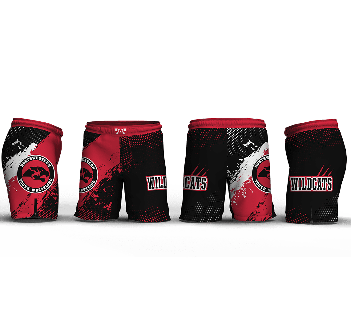 Northwestern Wildcats Youth Wrestling Men's 6" Fight Short