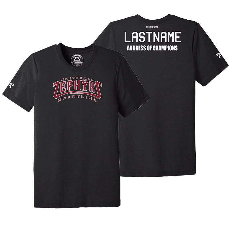 Whitehall Wrestling Club Black Address Of Champions Heat Press T Shirt