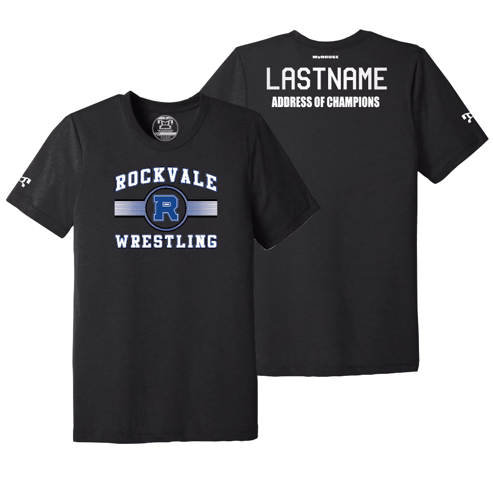 Rockvale Wrestling Club Black Address Of Champions Heat Press T Shirt