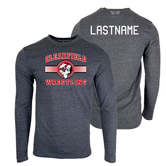 Clearfield Elementary Wrestling Custom Heat Press Long Sleeve T-Shirt