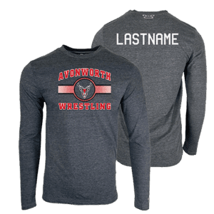 Avonworth Wrestling Club Custom Heat Press Long Sleeve T-Shirt