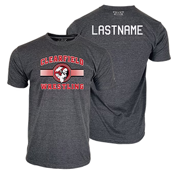 Clearfield Elementary Wrestling Custom Heat Press Short Sleeve T-Shirt