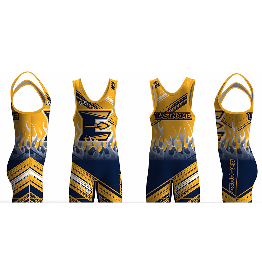 ELCO High School 2025 Gold Upper Flames Men's Singlet