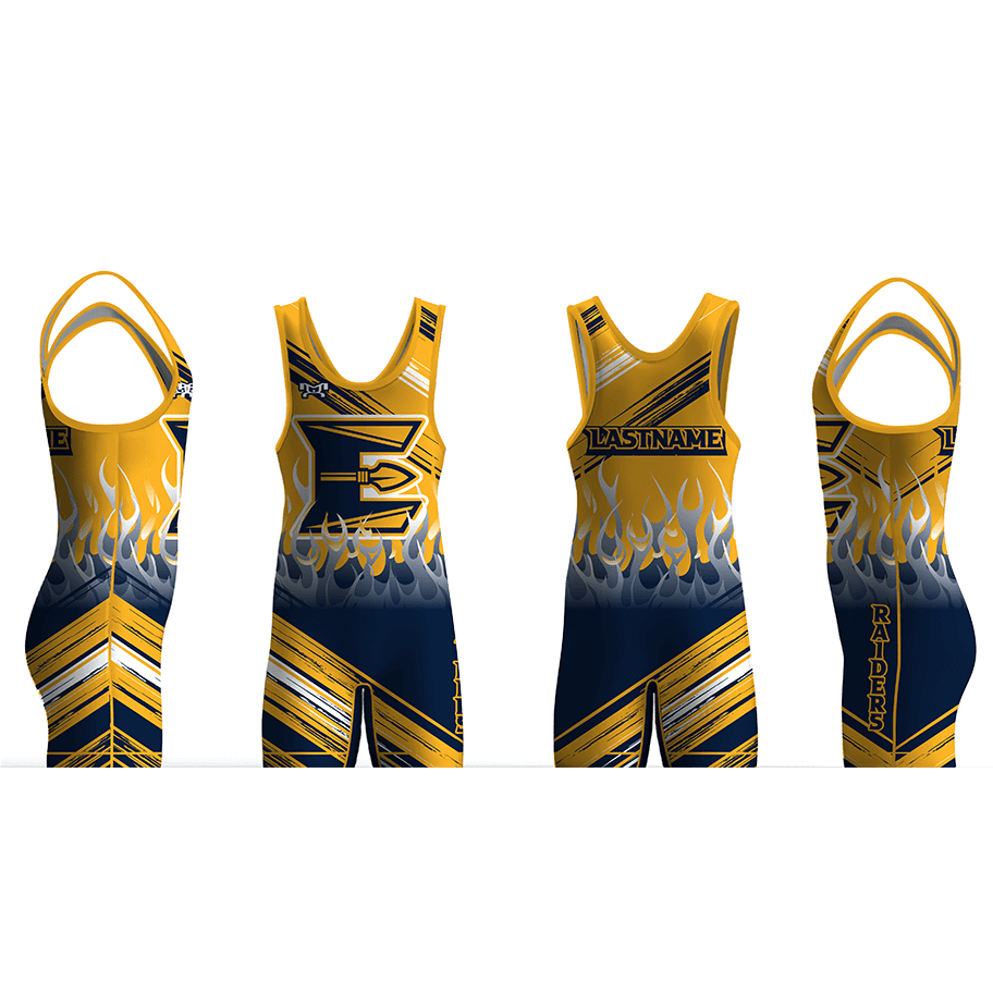 ELCO High School 2025 Gold Upper Flames Men's Singlet