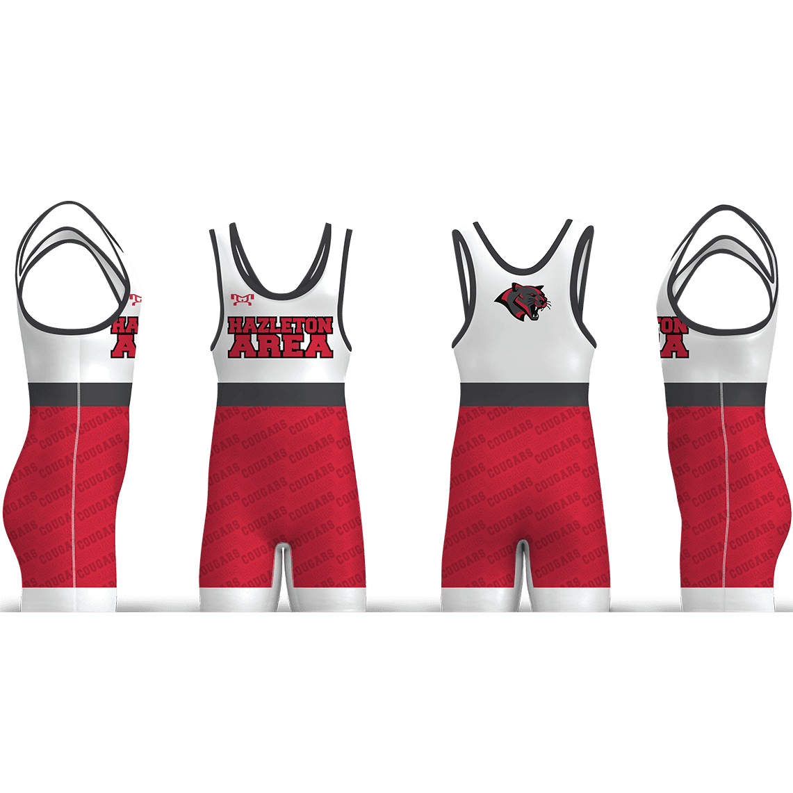 Hazleton Area Wrestling White TOP Men's Singlet