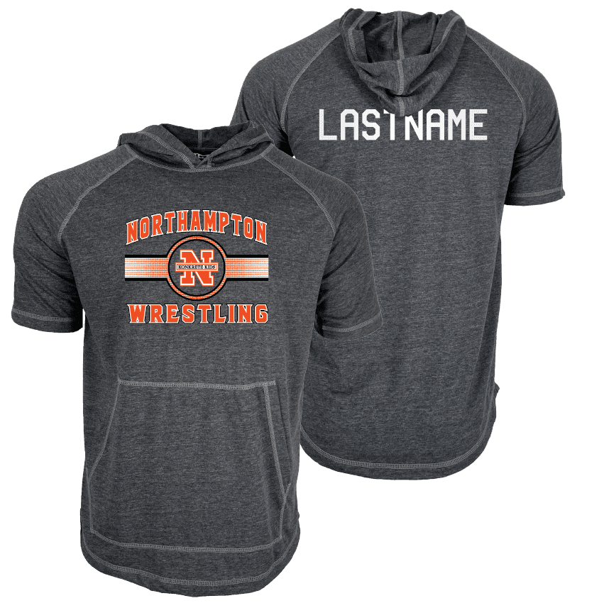 Northampton HS GIRLS WRESTLING Custom Heat Press Short Sleeve Hoodie T-Shirt