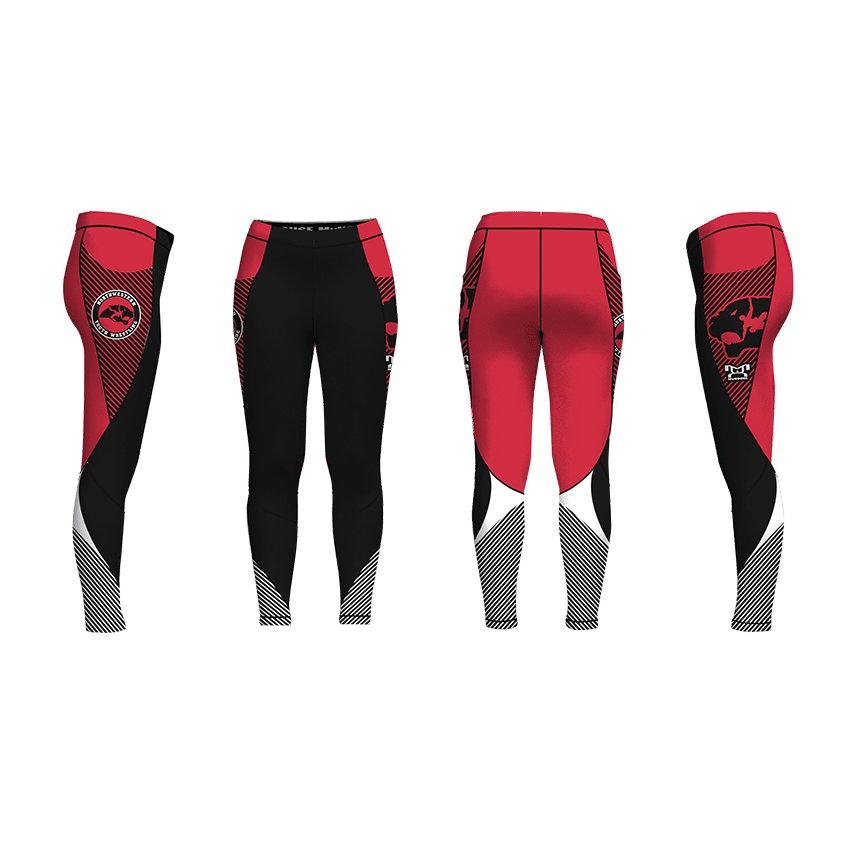 Northwestern Wildcats Youth Wrestling Women's Full Length Pocket Leggings