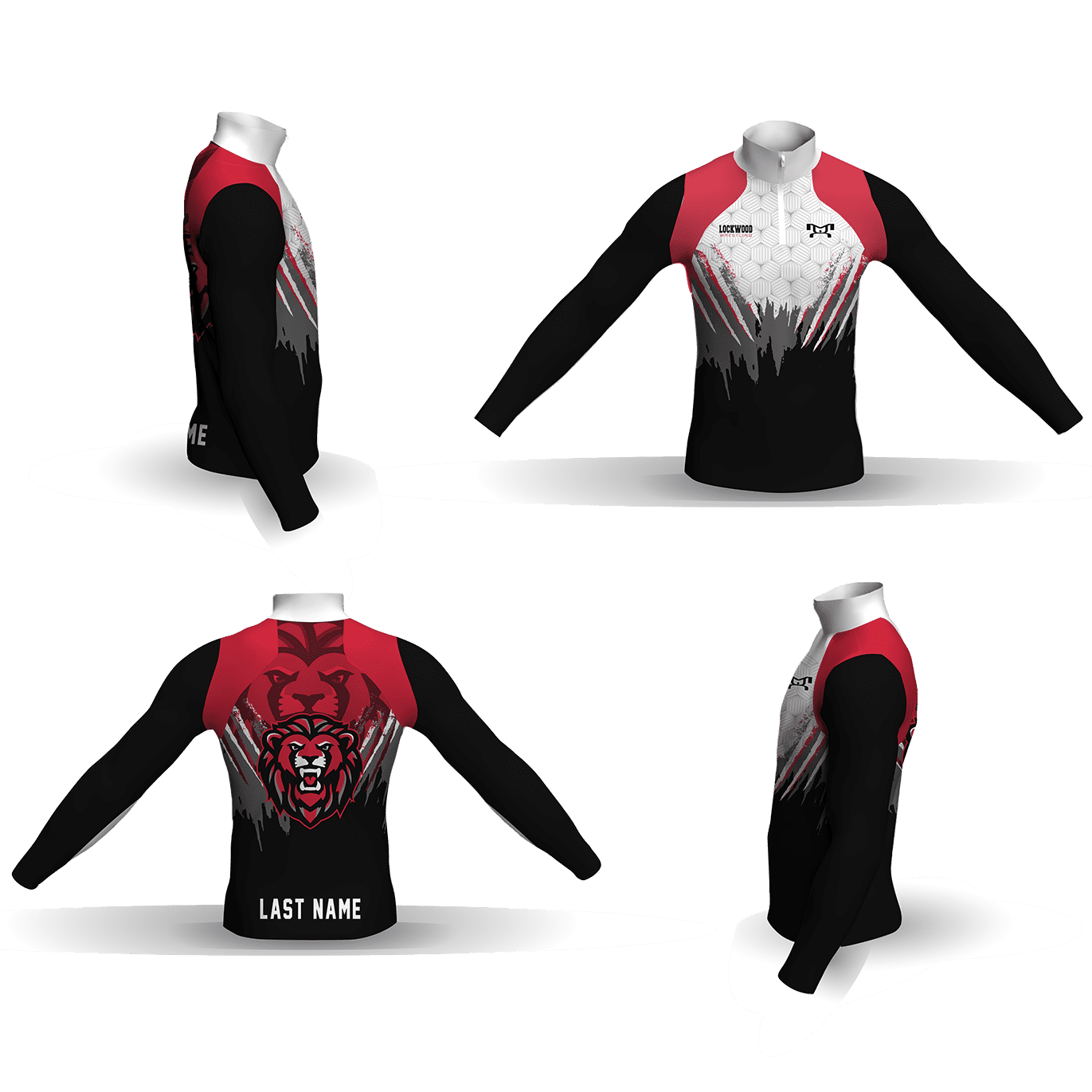 Lockwood Wrestling Men's Light-Weight Custom Quarter Zip