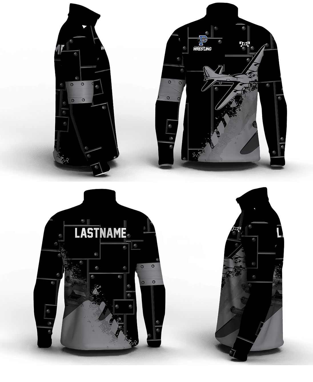 Palmerton GIRLS Wrestling Men's Mid-Weight Custom Quarter Zip