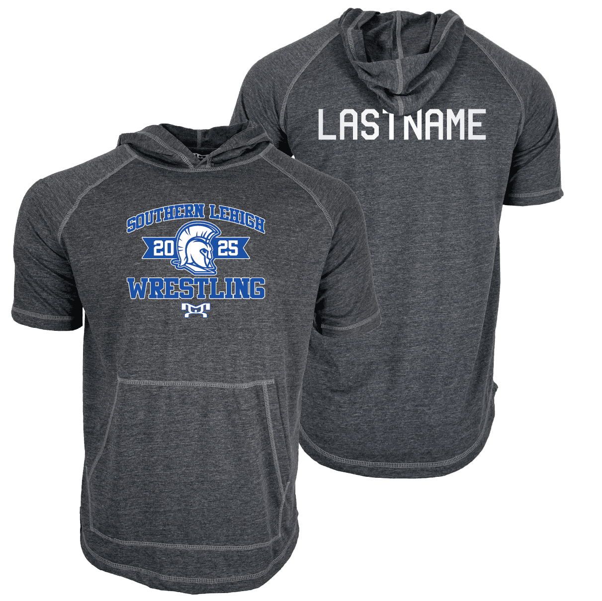 2025 Southern Lehigh Youth Wrestling Custom Heat Press Short Sleeve Hoodie T-Shirt