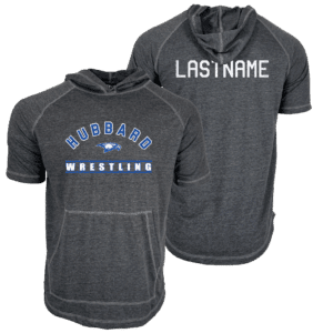 Hubbard Wrestling Custom Heat Press Short Sleeve Hoodie T-Shirt