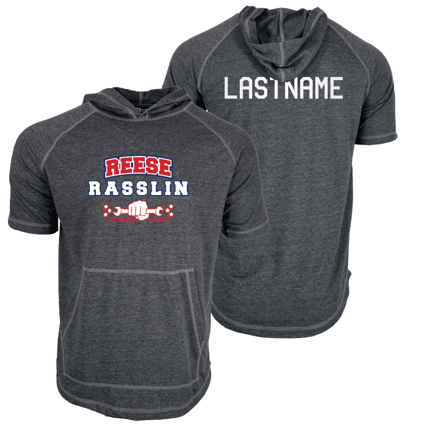 Reese Rasslin Custom Heat Press Short Sleeve Hoodie T-Shirt