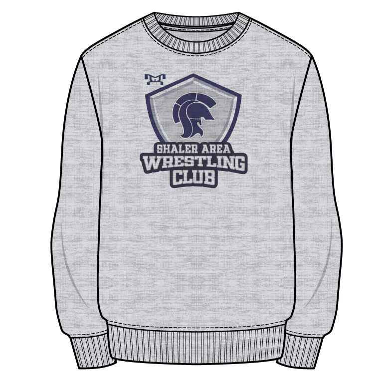 Shaler Youth Custom Sublimated Decal Grey Crewneck