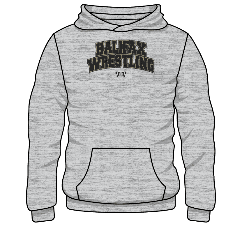 Halifax Wrestling Club Custom Sublimated Decal Grey Hoodie
