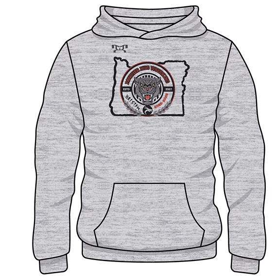 Panther Kids WC Custom Sublimated Decal Grey Hoodie
