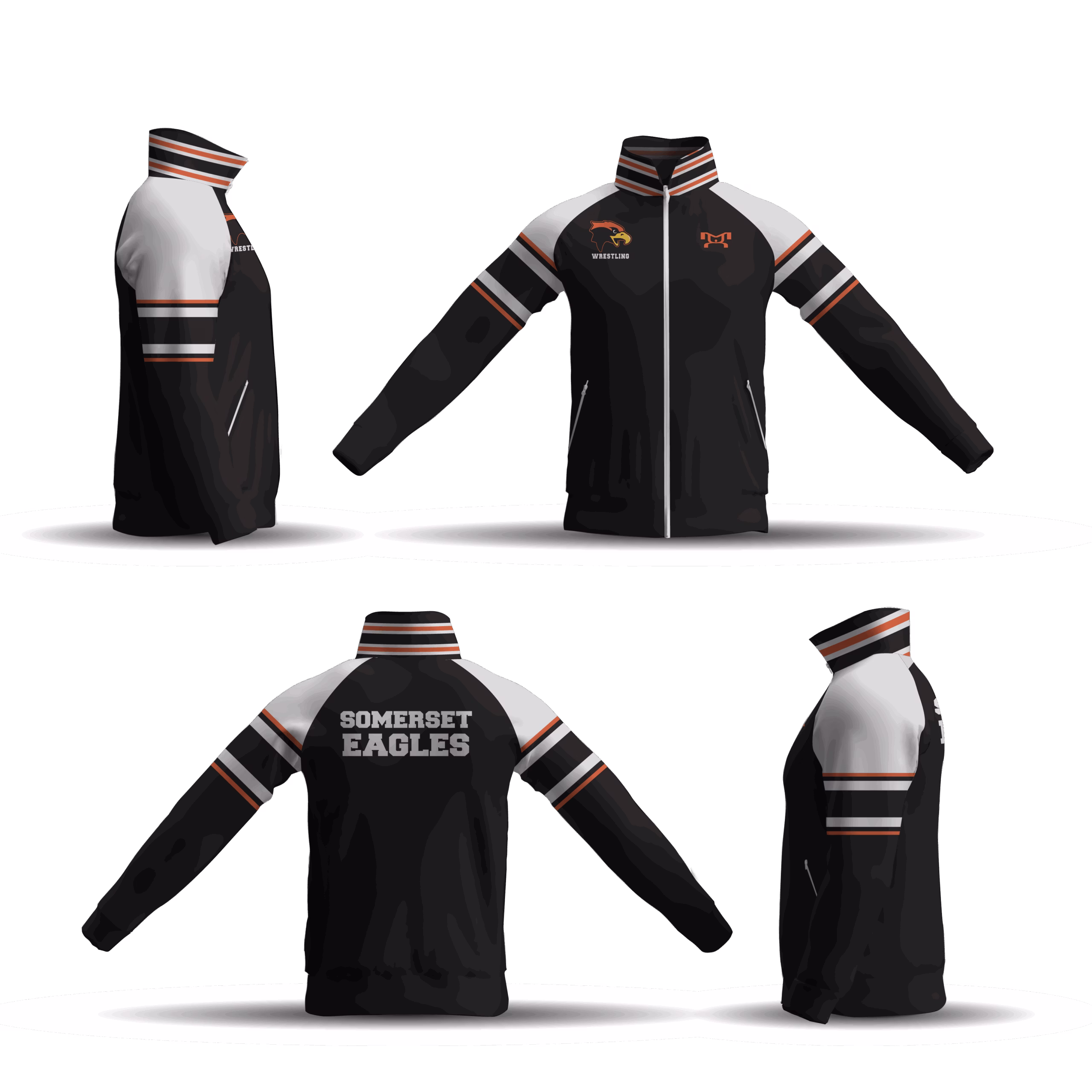 Somerset Wrestling PA 15501 Athletic Full Zip Jacket