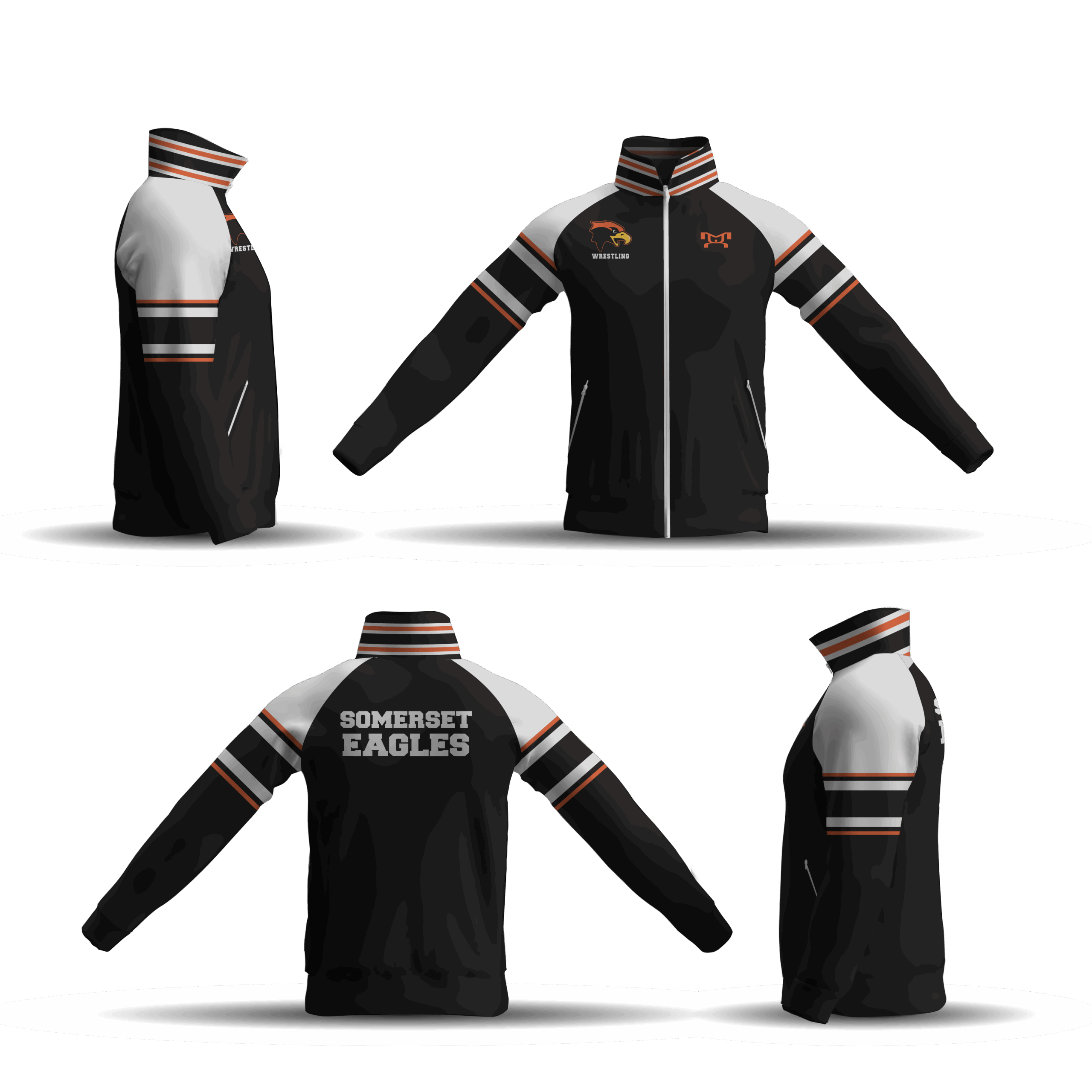 Somerset Wrestling PA 15501 Athletic Full Zip Jacket