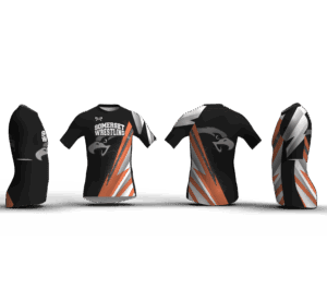 Somerset Wrestling PA 15501 Black Men's Compression Short Sleeve Shirt