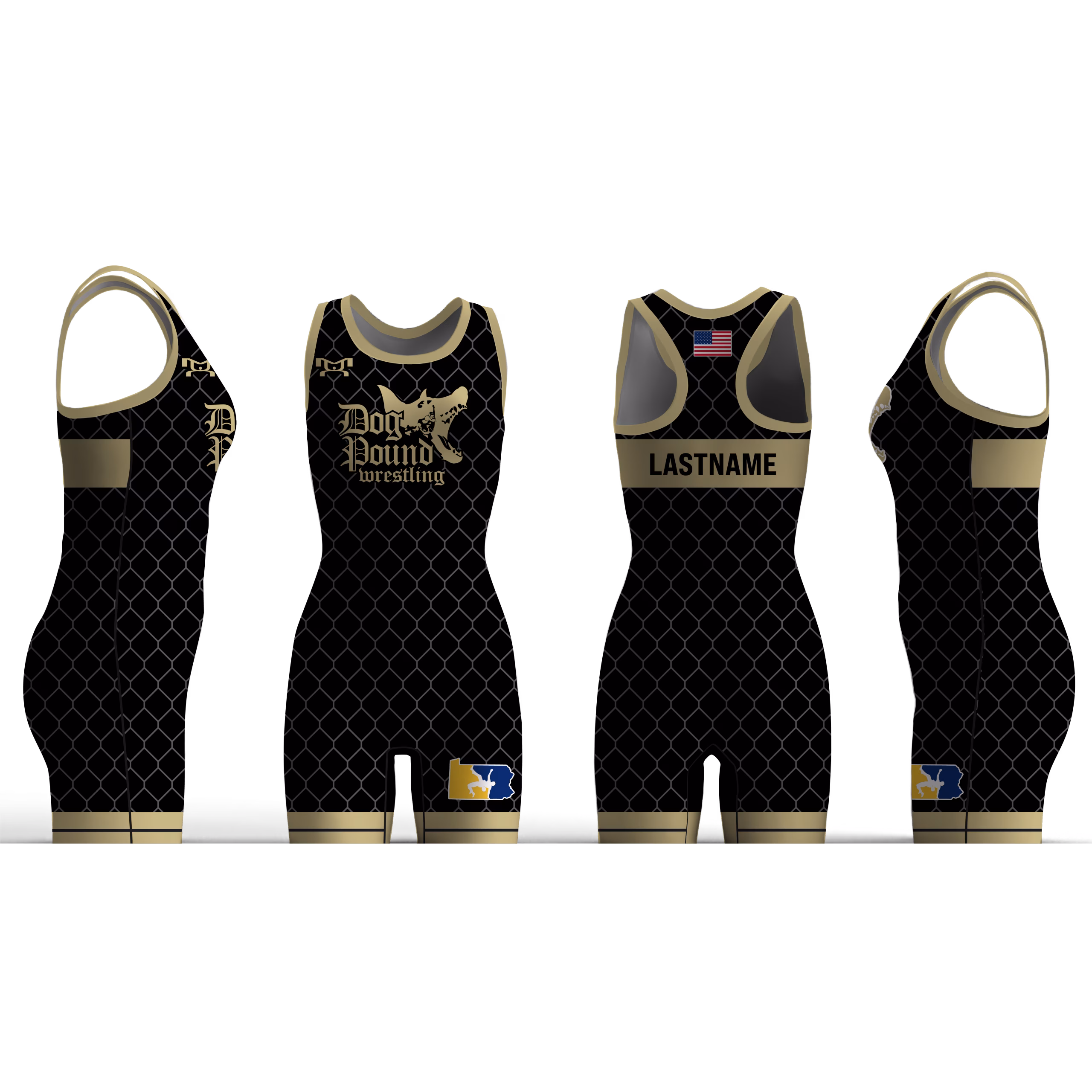 DOG POUND WRESTLING Custom Vegas Women's Singlet