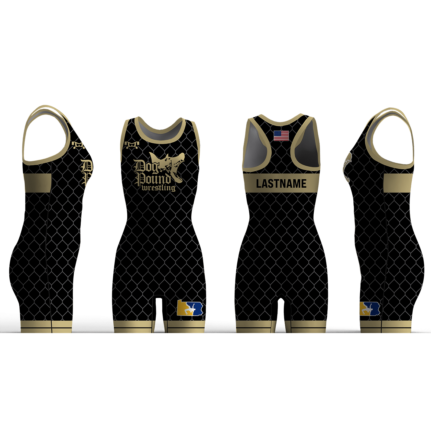 DOG POUND WRESTLING Custom Vegas Women's Singlet