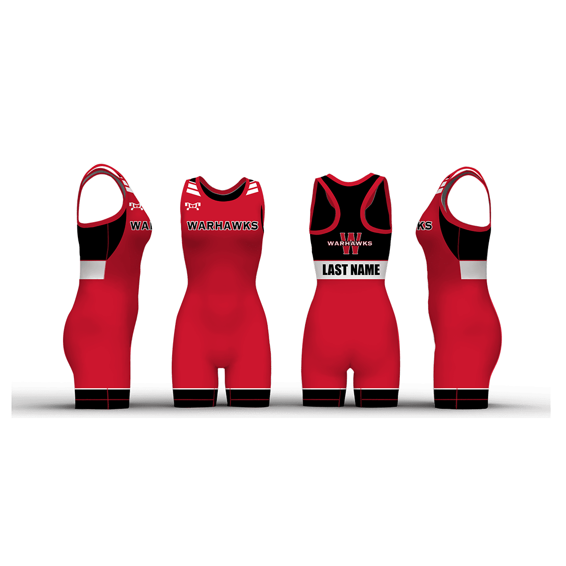 Warhawks Wrestling Club Red Women's Racerback Singlet