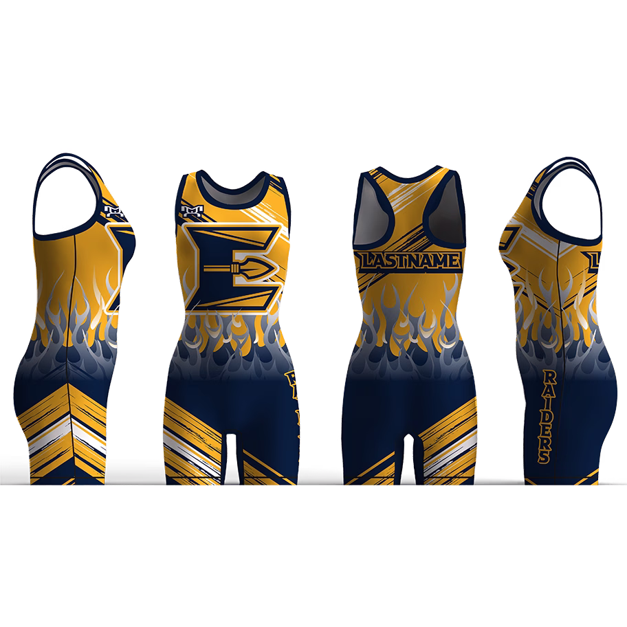 ELCO High School 2025 Gold Upper Flames Women's Racerback Singlet