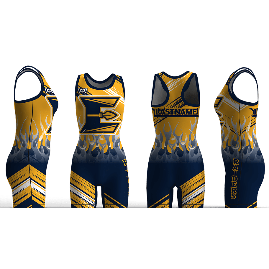 ELCO High School 2025 Gold Upper Flames Women's Racerback Singlet