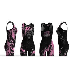 Maplewood Junior Wrestling Pink Women's Racerback Singlet