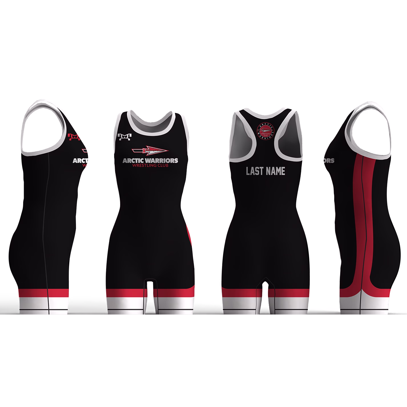 Arctic Warriors WC 2025 Black and Red Women's Racerback Singlet