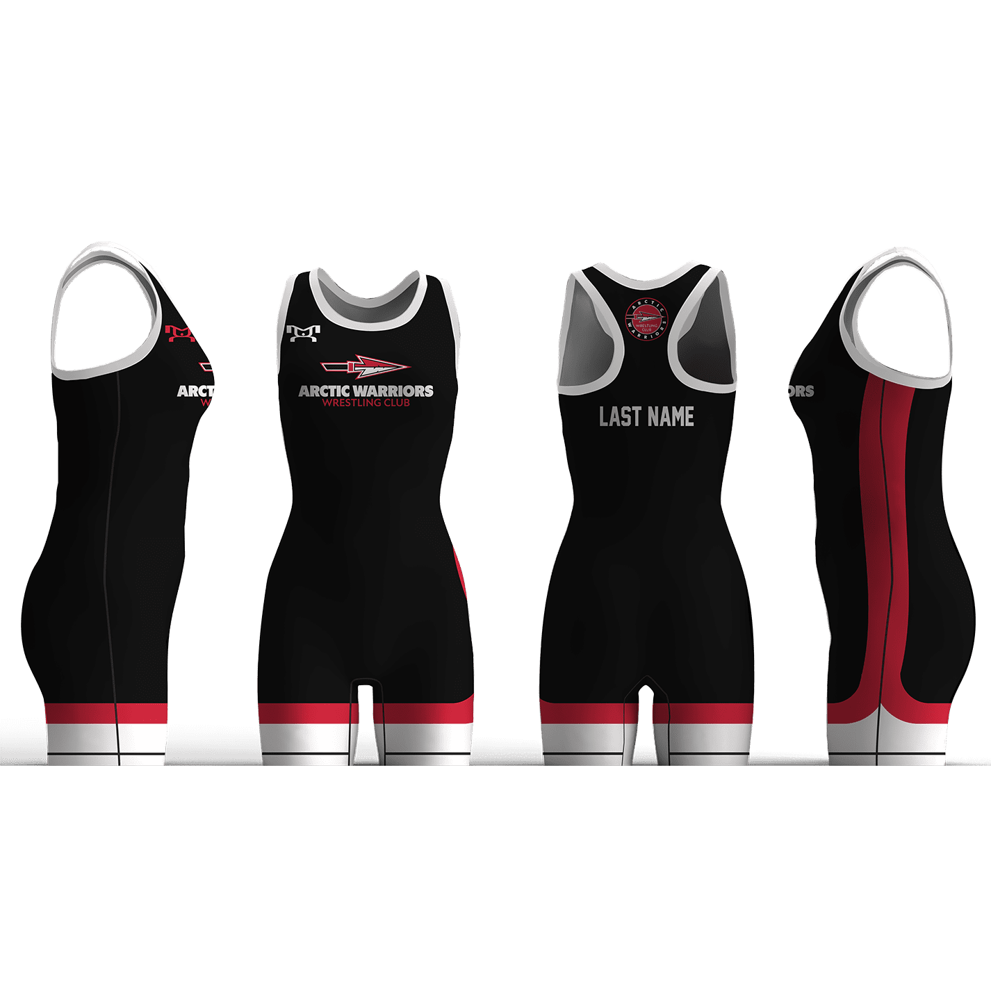 Arctic Warriors WC 2025 Black and Red Women's Racerback Singlet