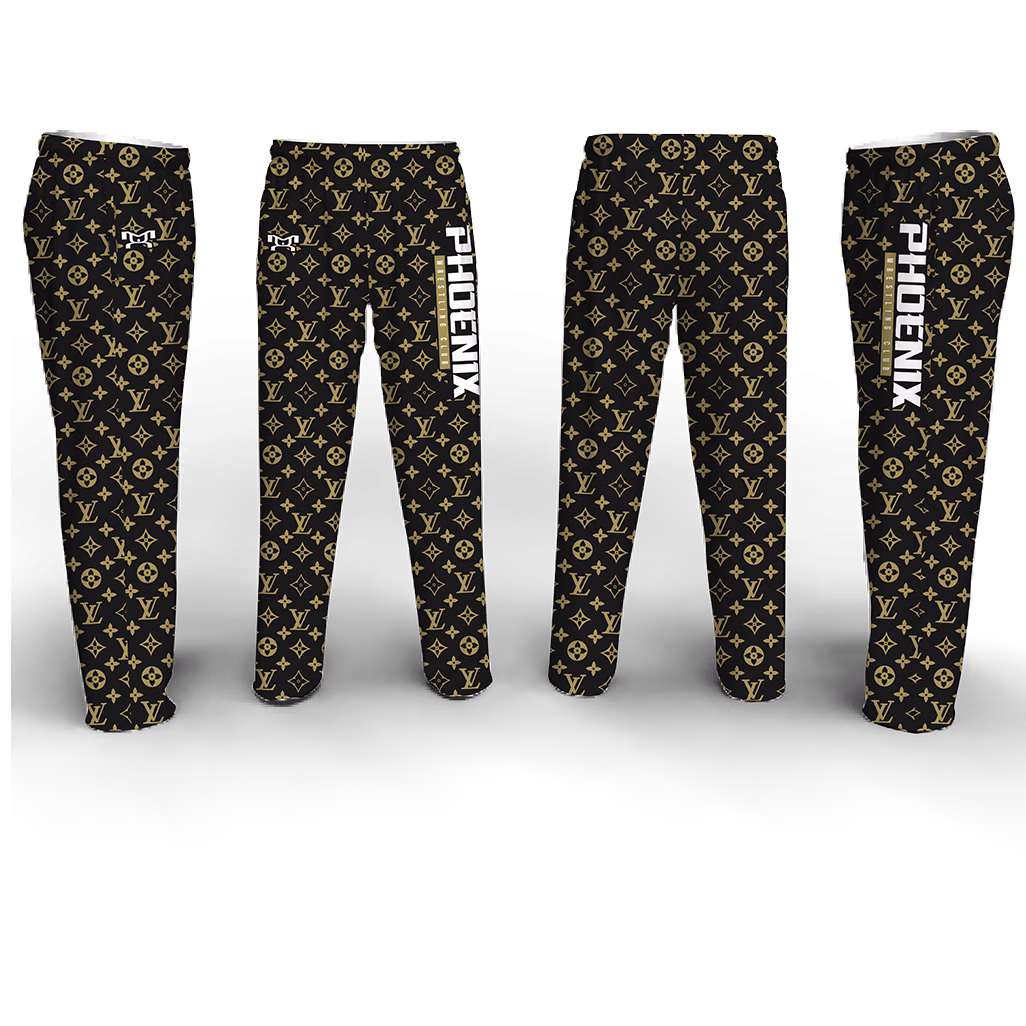 Phoenix Wrestling Club 2025 Black Poly Fleece Pajama Pants