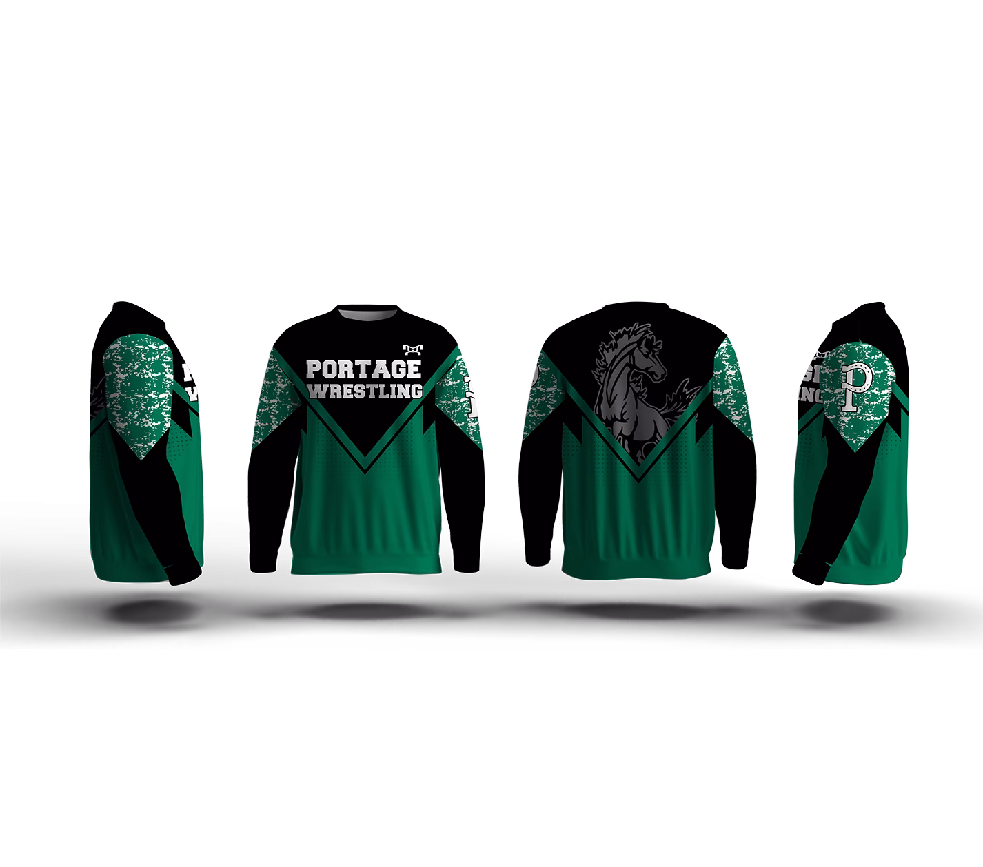 Portage Youth Wrestling Elite Sublimated Crewneck