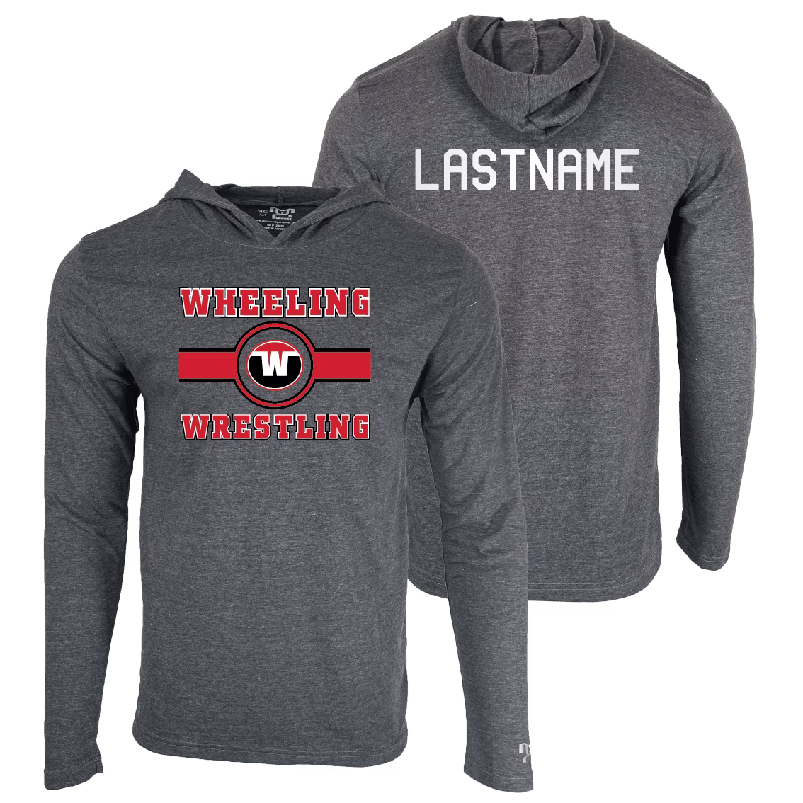 Greater Wheeling Wrestling Club Custom Heat Press Long Sleeve Hoodie T-Shirt