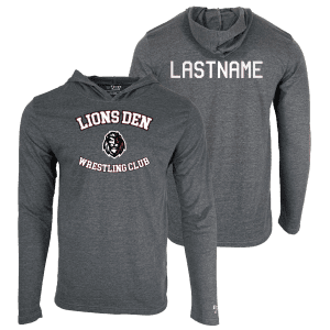 The Lions Den Wrestling Club Heat Press Long Sleeve Hoodie T-Shirt