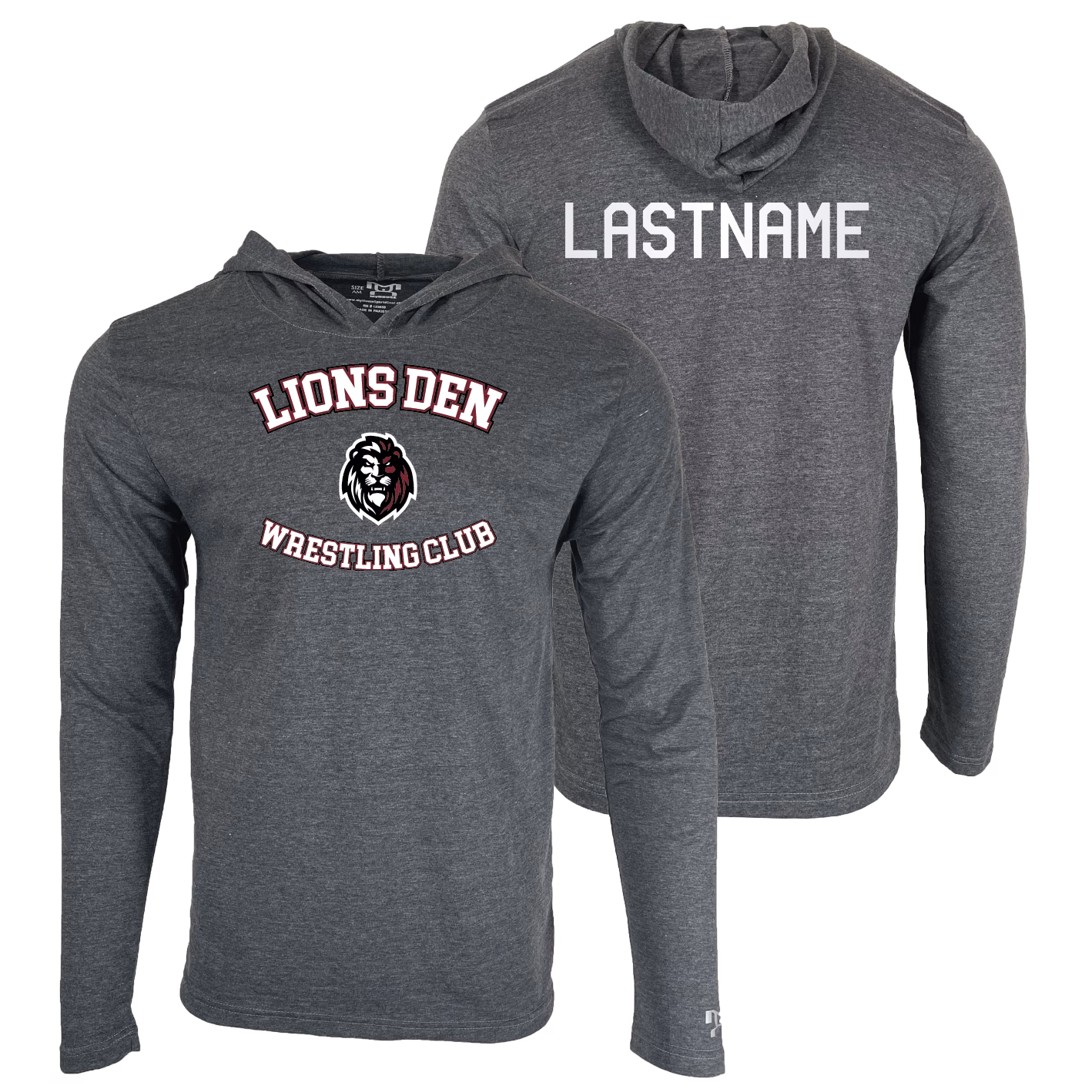The Lions Den Wrestling Club Heat Press Long Sleeve Hoodie T-Shirt
