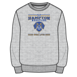 Hampton Custom Sublimated Decal Grey Crewneck 2025
