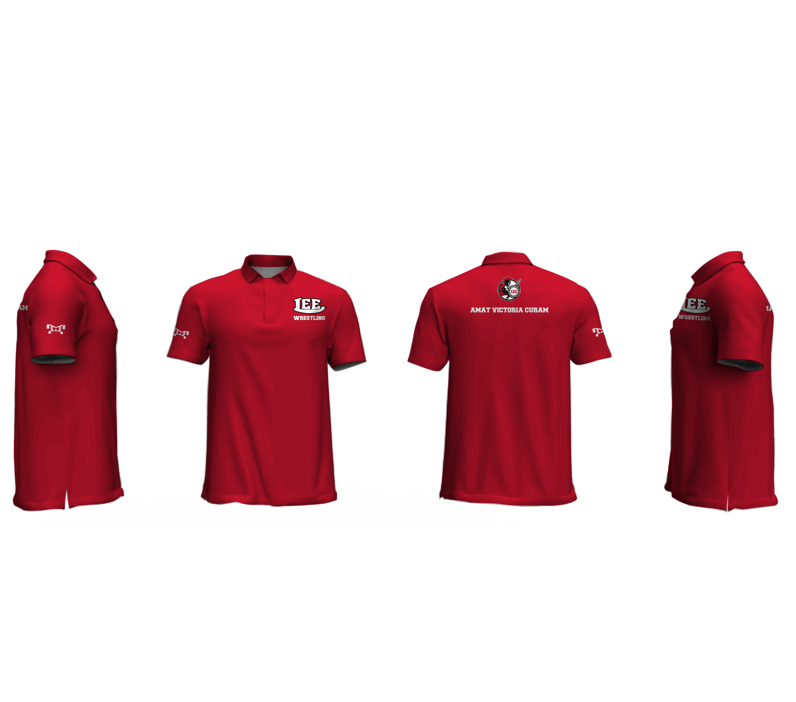 Lee County MS/HS Red Men's Custom Polo