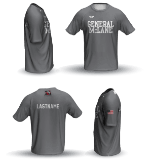 General McLane High School Grey Loose Short Sleeve Dri-Fit