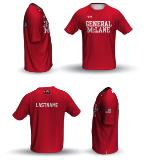 General McLane High School Red Loose Short Sleeve Dri-Fit
