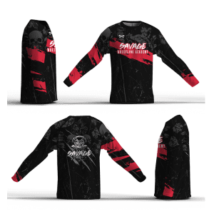 Savage Wrestling Club Red Loose Long Sleeve Dri-Fit