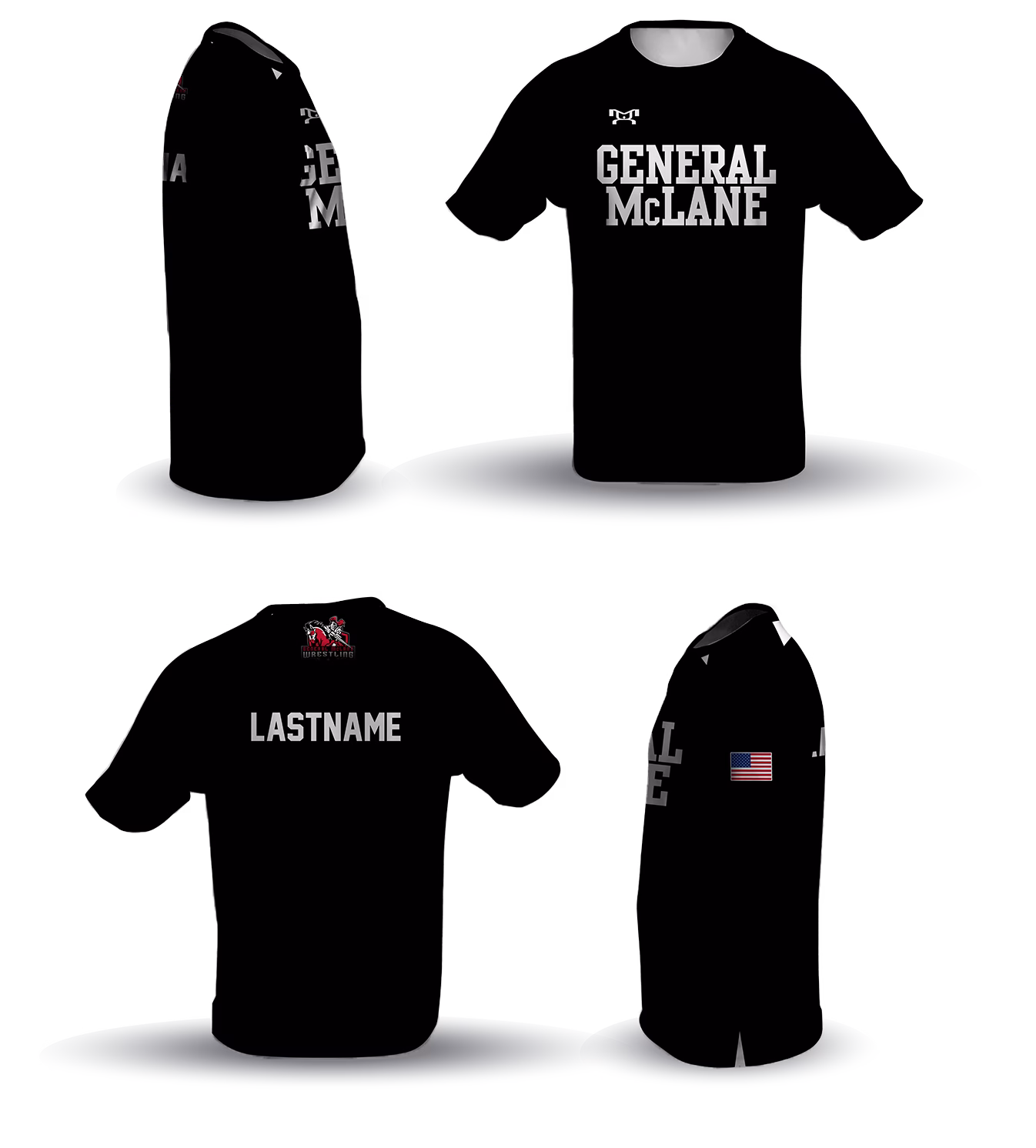 General McLane High School Black Loose Short Sleeve Dri-Fit