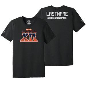 PJW Area XII Black Address Of Champions Heat Press T Shirt